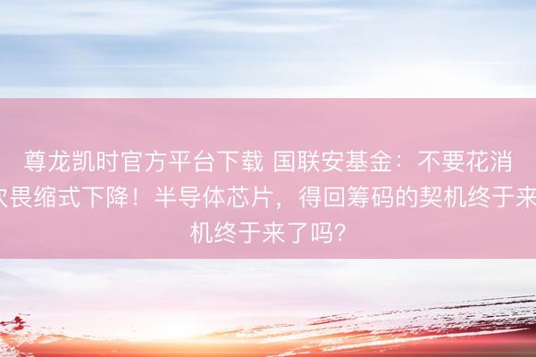 尊龙凯时官方平台下载 国联安基金：不要花消每一次畏缩式下降！半导体芯片，得回筹码的契机终于来了吗？
