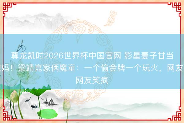 尊龙凯时2026世界杯中国官网 影星妻子甘当全职妈!梁靖崑家俩魔童:一个偷金牌一个玩火,网友笑疯