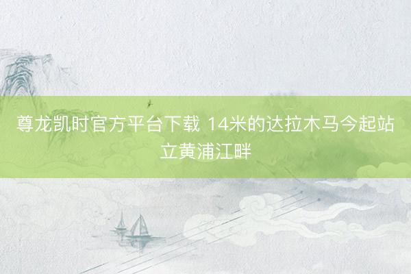 尊龙凯时官方平台下载 14米的达拉木马今起站立黄浦江畔