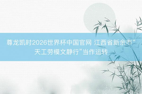 尊龙凯时2026世界杯中国官网 江西省新余市“天工劳模文静行”当作运转